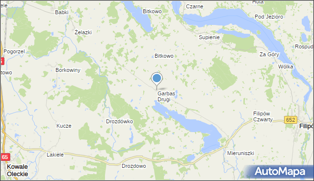 mapa Garbas Drugi, Garbas Drugi na mapie Targeo